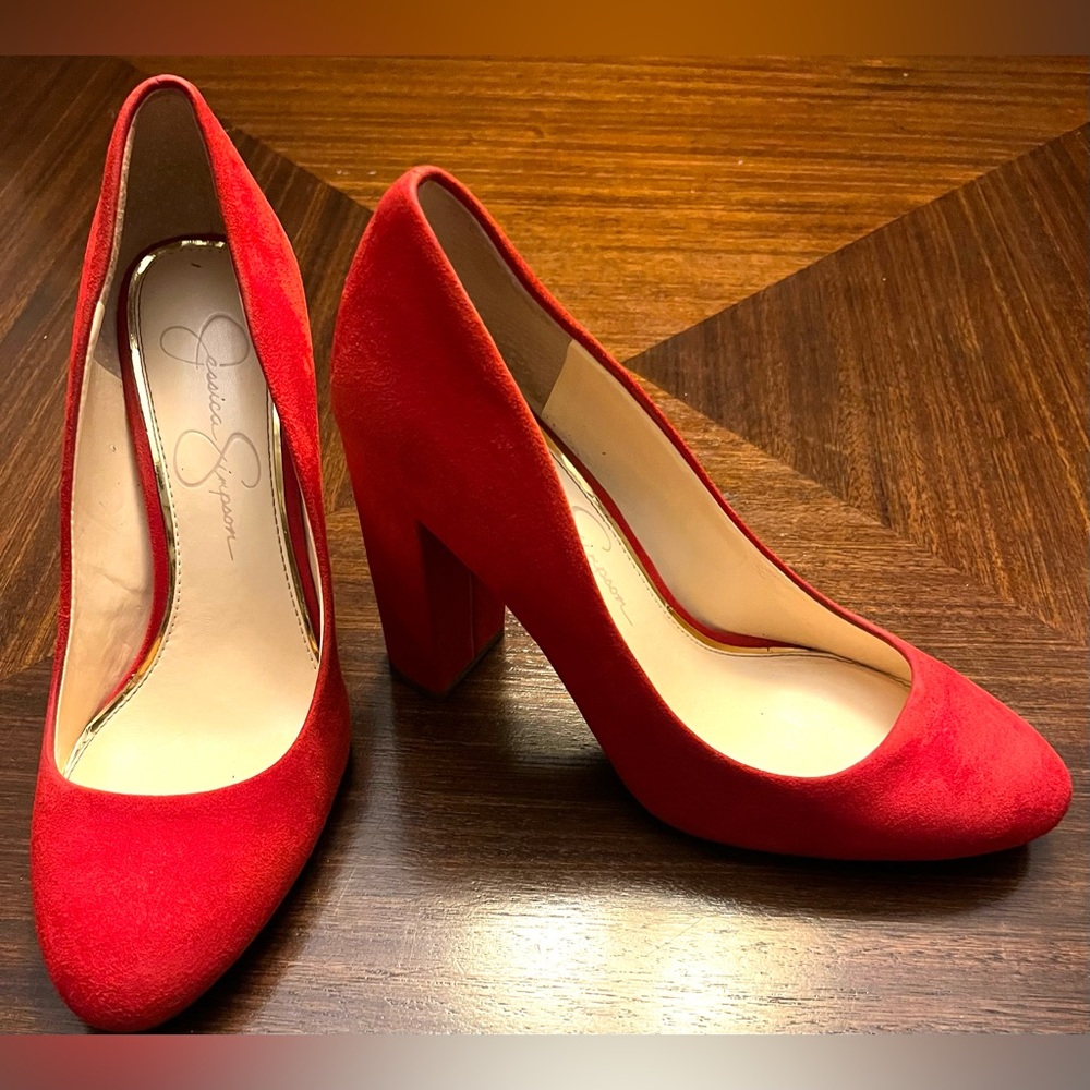 Jessica Simpson Scarlet Red Heels Size 8
